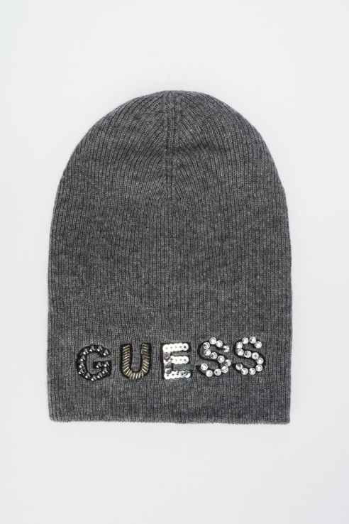 фото Шапка бини женская guess w1bz05_dgh серая, р. 54-58