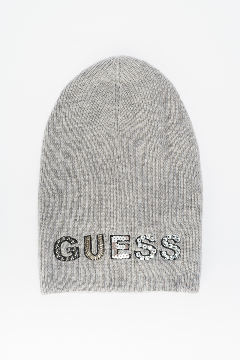 Шапка бини женская Guess W1BZ05_LMGY серая, р.54-58