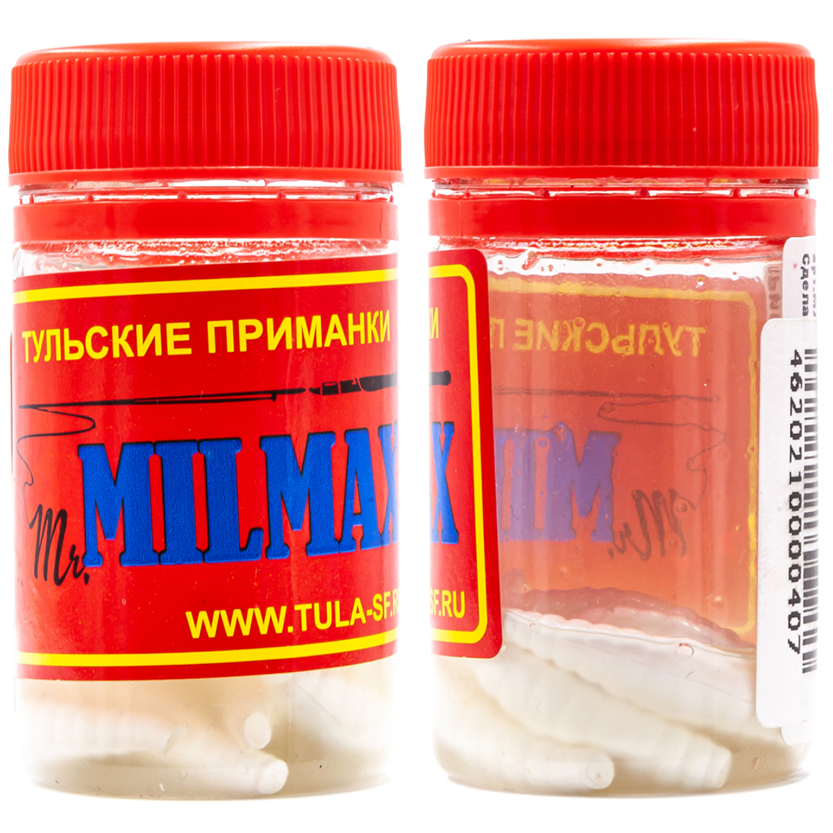 Силиконовая приманка MilMax LARVA 40 мм Сыр #001 Белый, мляс-2101-1.6 (8 шт)