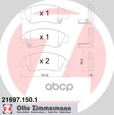 

Тормозные колодки ZIMMERMANN дисковые 216971501