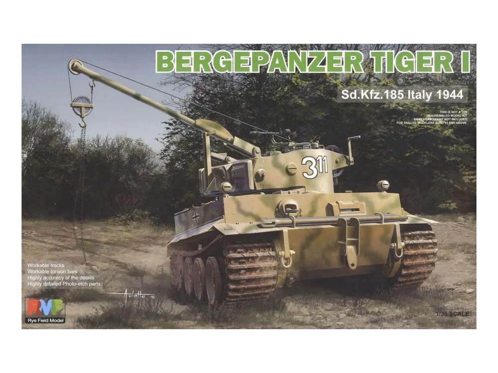 

Модель для сборки Rye Field Model RFM RM-5008 1/35 BERGEPANZER Tiger I Sd.Kfz.185