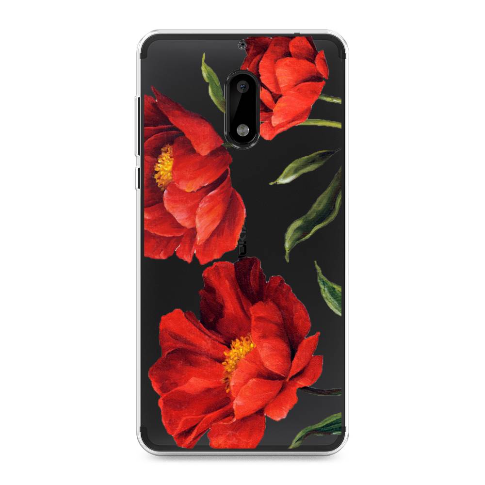 

Чехол Awog на Nokia 6 / Нокиа 6 "Красные маки", Красный, 120350-8