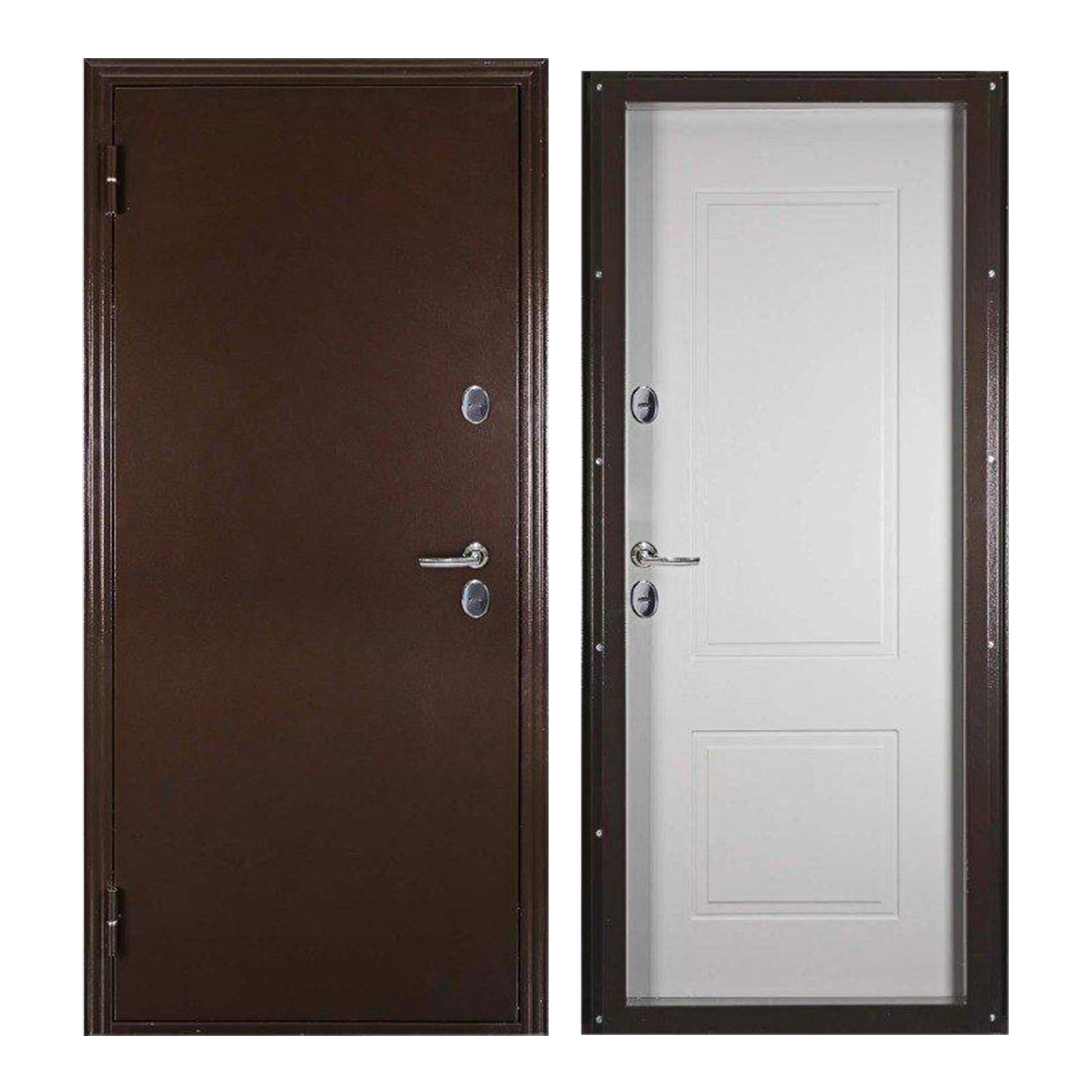 Дверь входная ProLine для дома Термо Лайт 970х2050 левая, терморазрыв, медь/белый