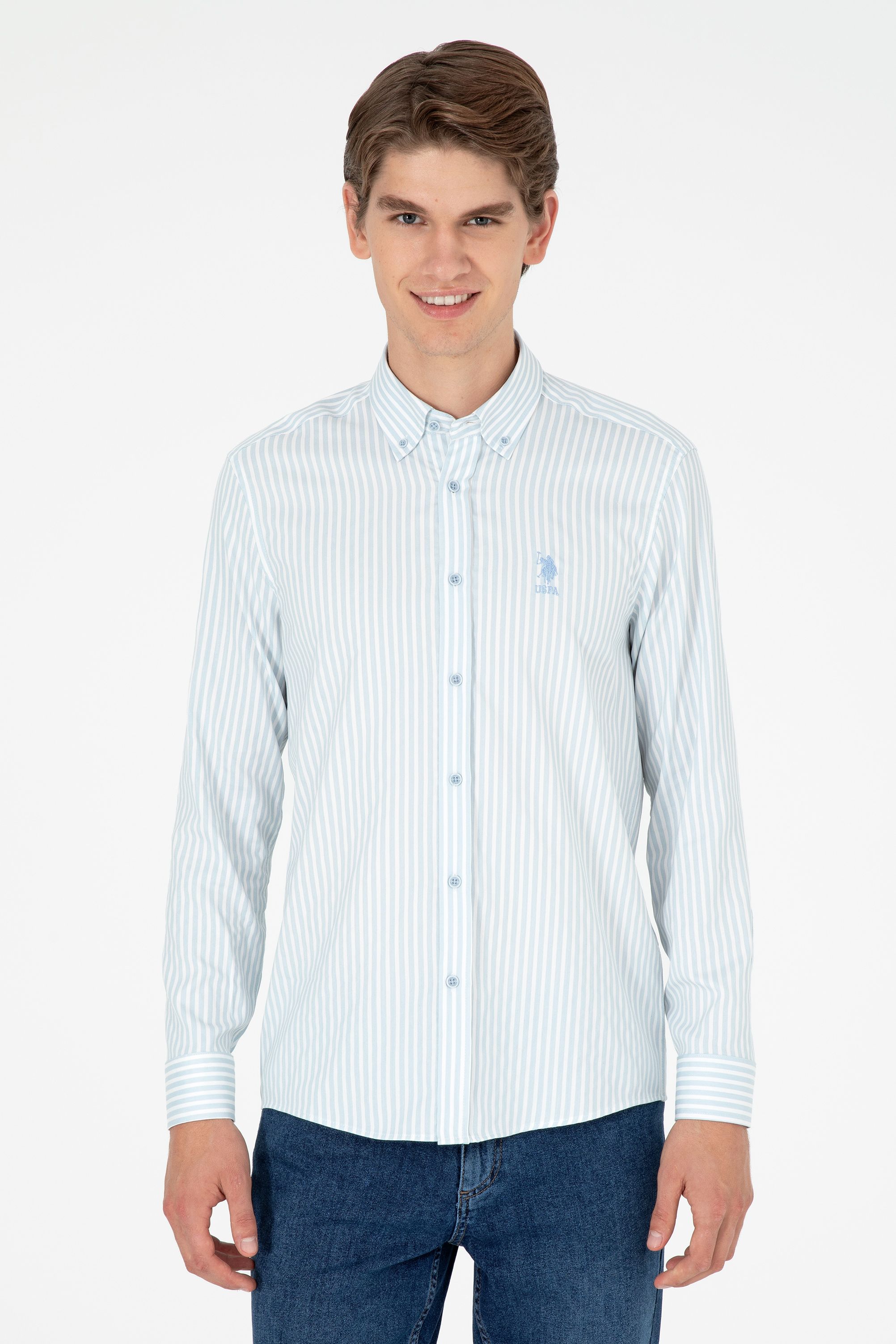 

Рубашка мужская U.S. POLO Assn. G081SZ0040EGAN024K голубая 3XL, Голубой, G081SZ0040EGAN024K