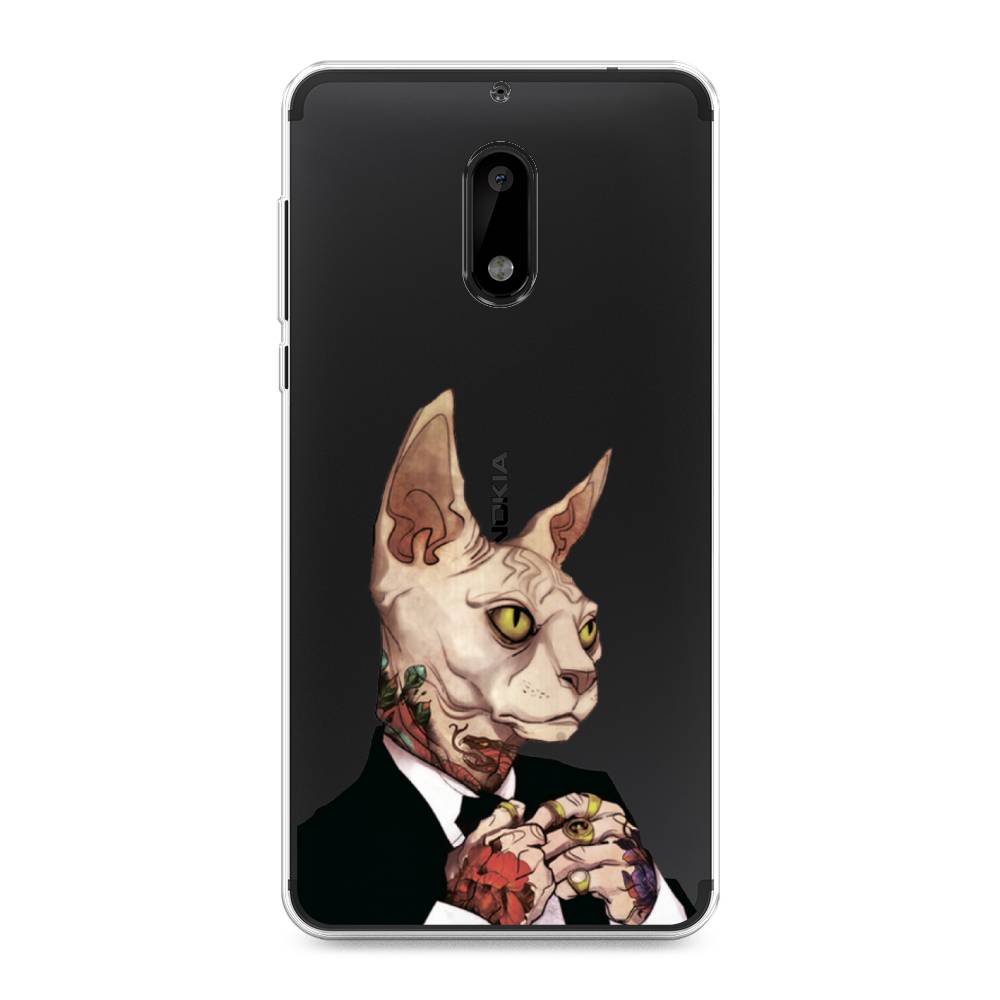 

Чехол Awog на Nokia 6 / Нокиа 6 "Татуированный сфинкс", Бежевый;черный;красный, 120350-7