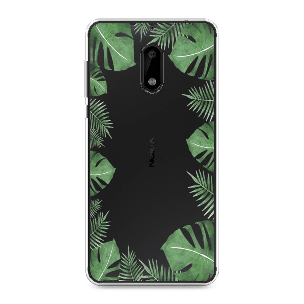 

Чехол Awog на Nokia 6 / Нокиа 6 "Листья папоротника рамка", Зеленый, 120350-8
