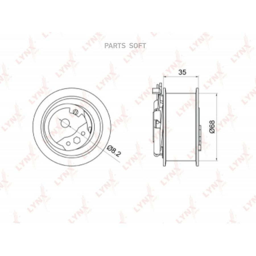 

LYNXAUTO PB-1001 Ролик ремня ГРМ AUDI/VW/SKODA/SEAT 1.9TDI 2000 =