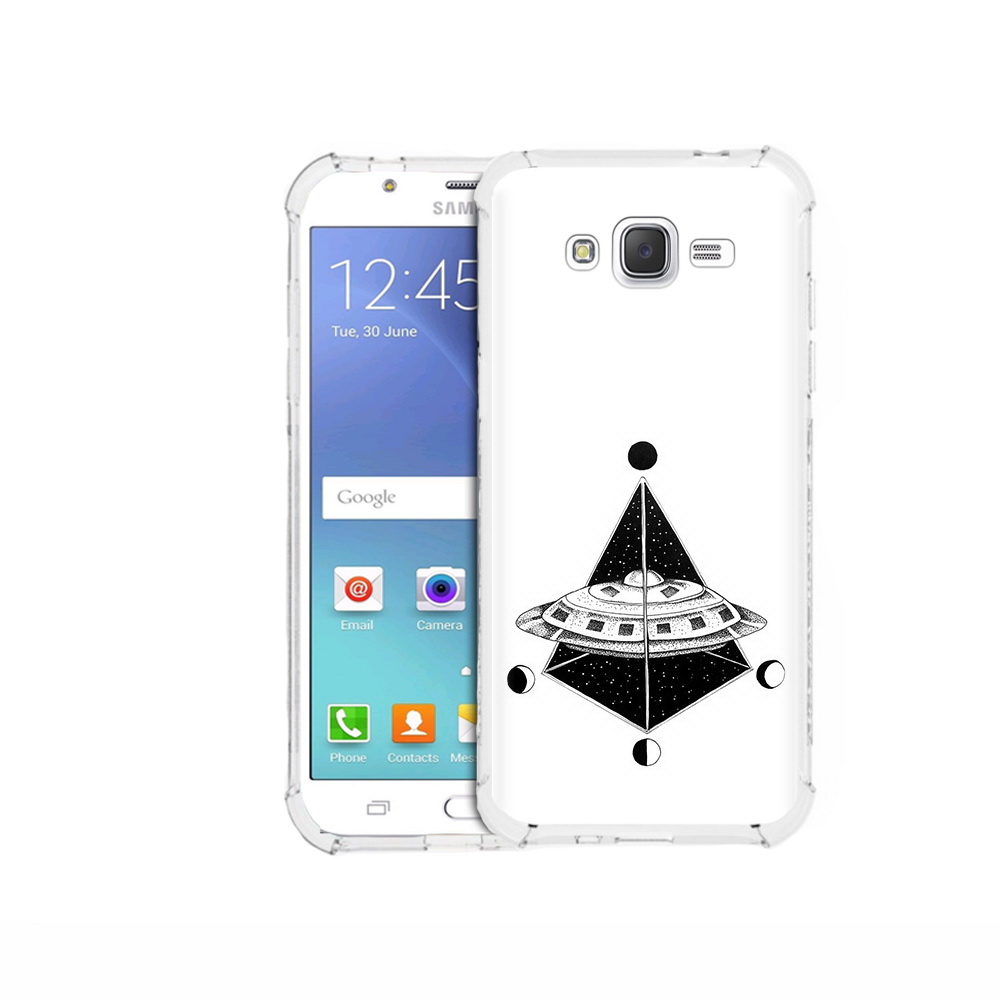 

Чехол MyPads Tocco для Samsung Galaxy J5 (2015) черно белая летающая тарелка, Прозрачный, Tocco