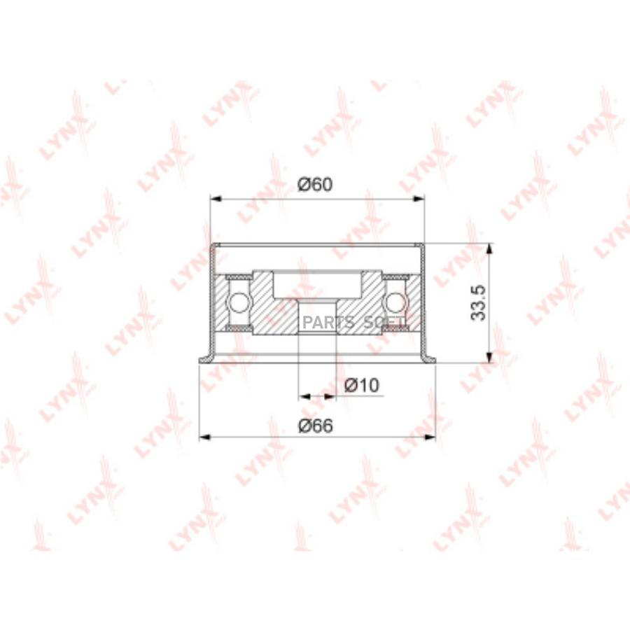 

LYNXAUTO PB-1210 Ролик ремня ГРМ HYUNDAI/KIA H-1/STAREX/SANTA FE I/SONATA IV/SORENTO/MAGEN