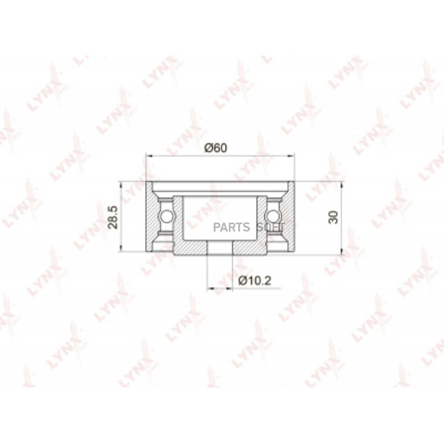 

LYNXAUTO PB-3010 Ролик направляющий ремня ГРМ