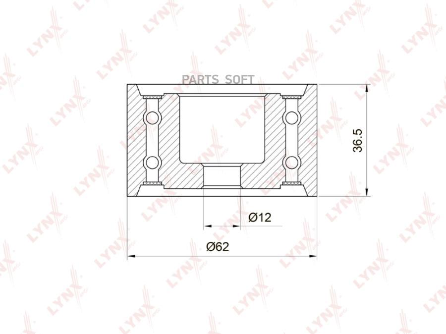 

LYNXAUTO PB-3036 Ролик направляющий ремня ГРМ