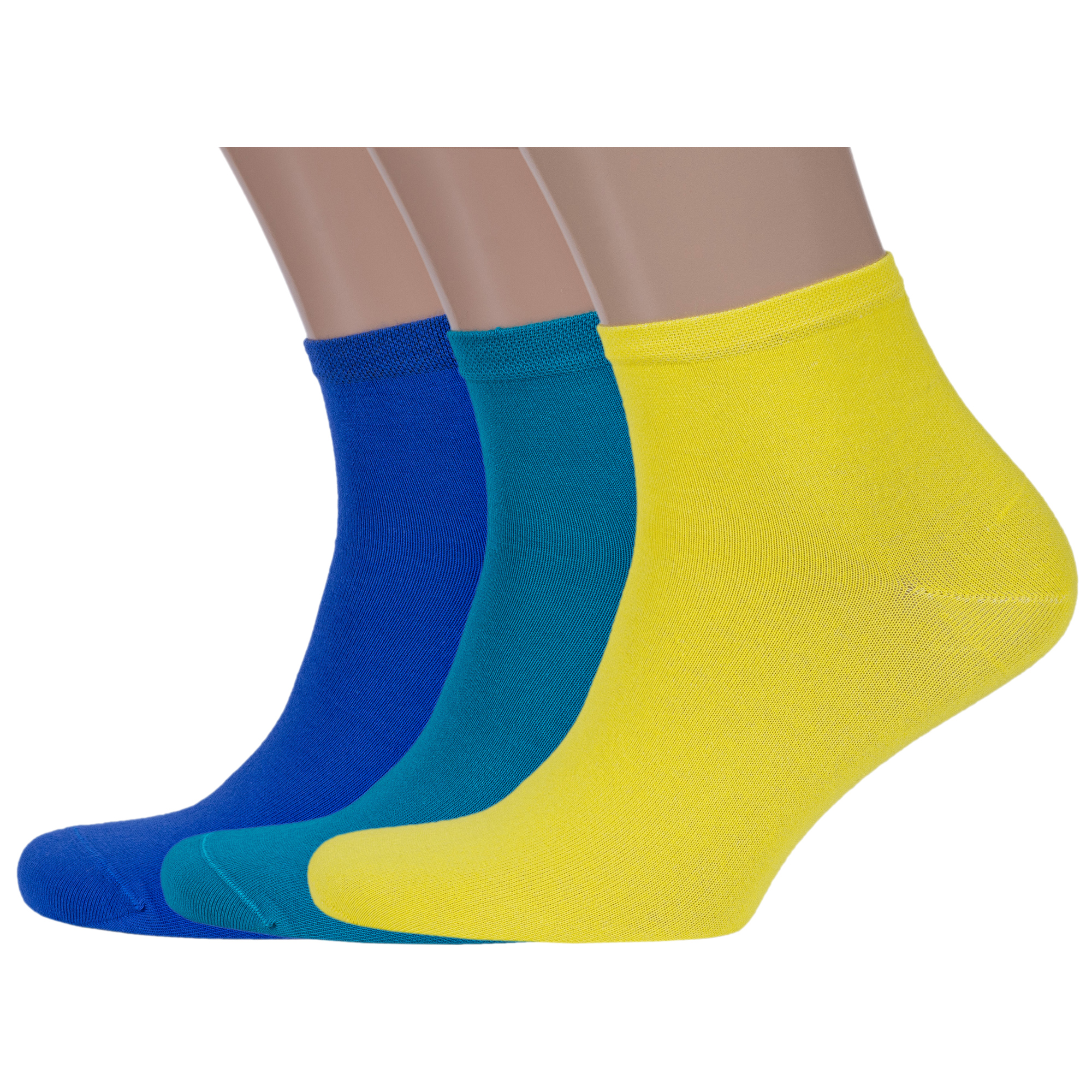 

Комплект носков мужских Rusocks 3-М-1222 синих; бирюзовых; желтых 27-29, 3-М-1222