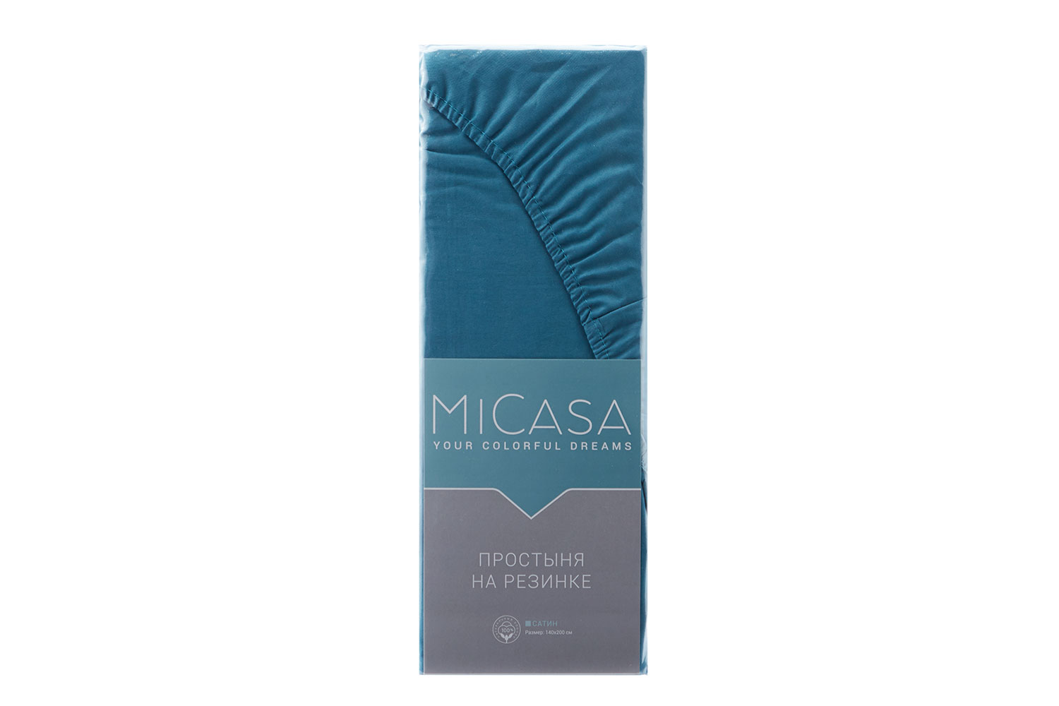 фото Простыня на резинке micasa 178 тёмно-бирюзовый mikasa