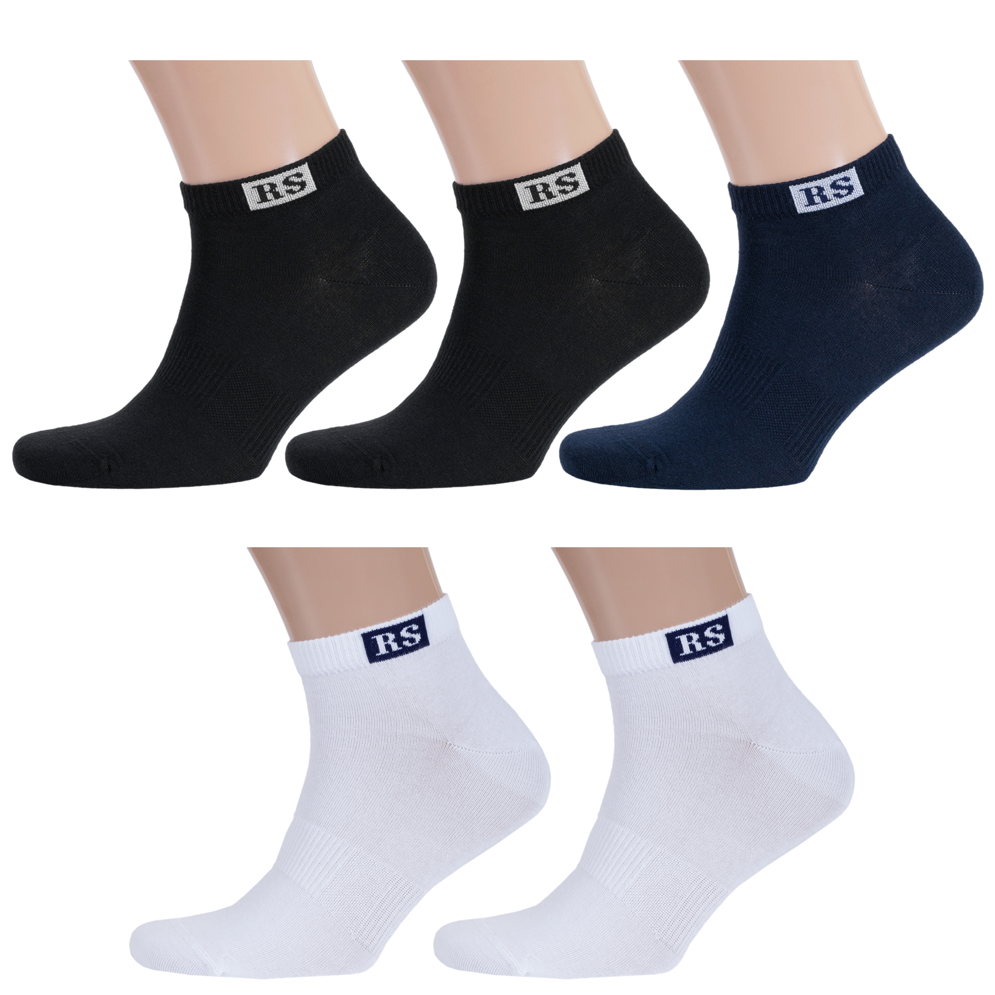

Комплект носков мужских Rusocks 5-М-133 черных; синих; белых 27-29, 5-М-133