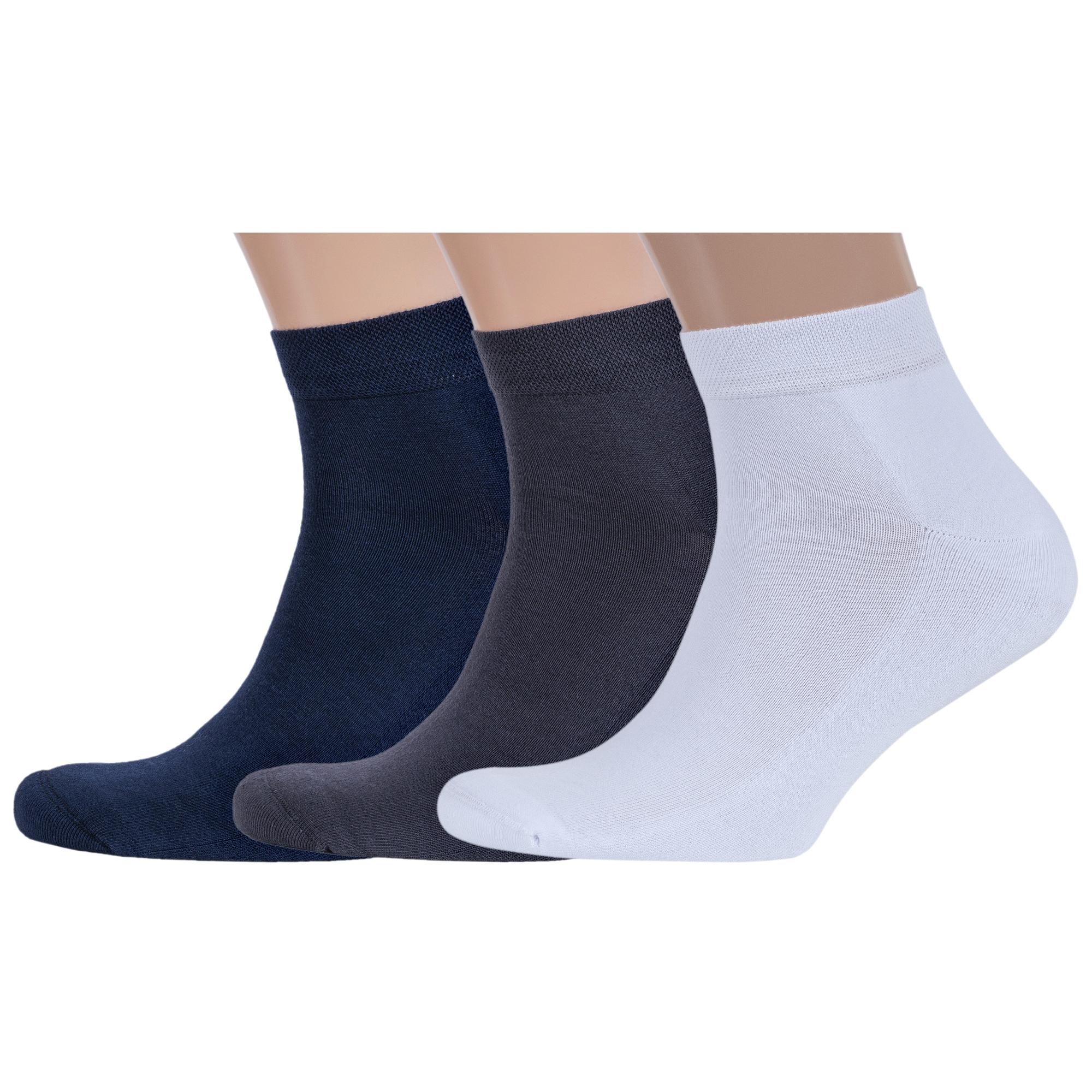 

Комплект носков мужских Rusocks 3-М-1333 синих; серых; белых 25-27, 3-М-1333
