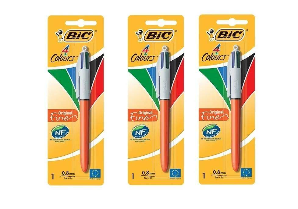 

Ручка Bic 4Colors Fine Original GRS41000s03, 3 упаковки, 4Colors Fine Original