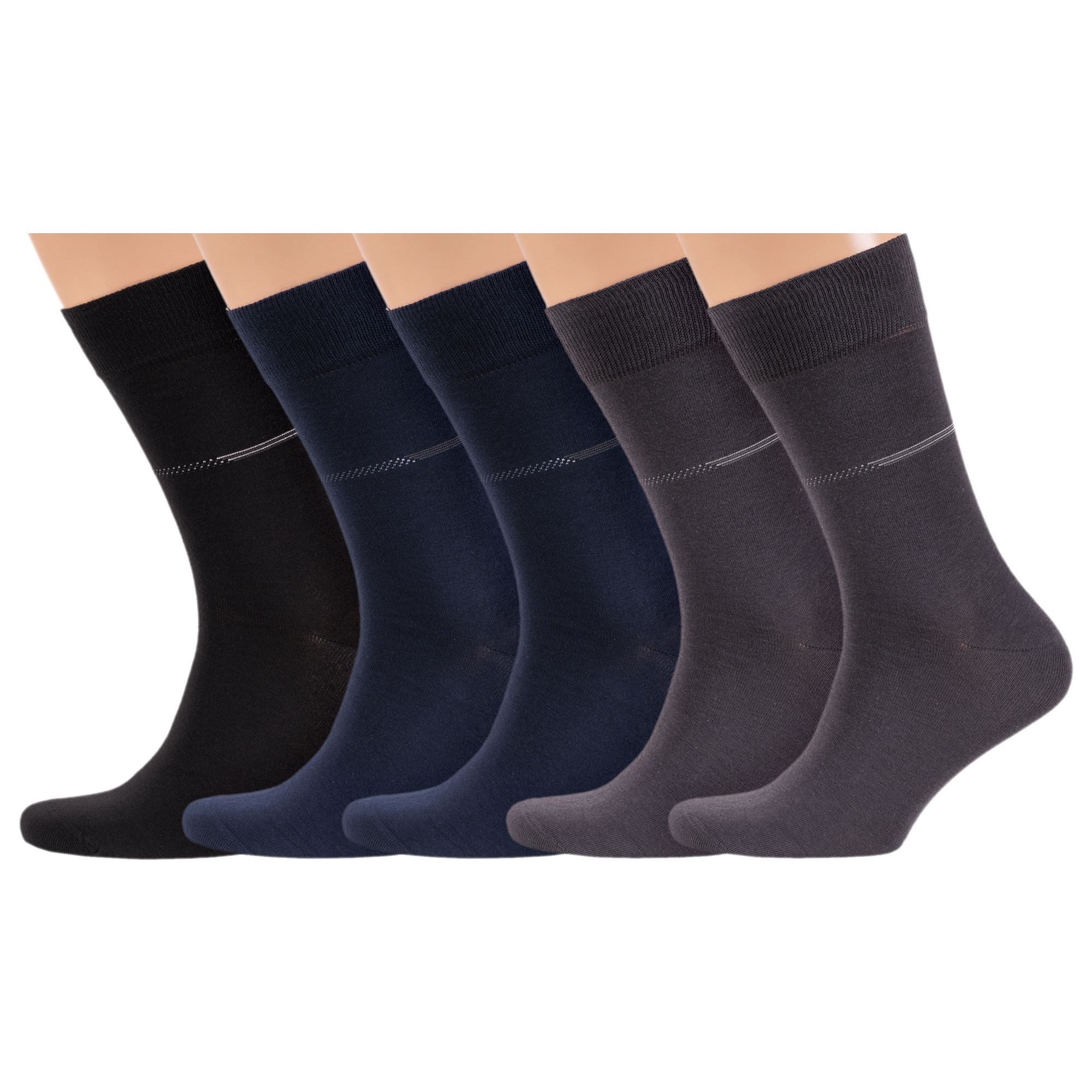 

Комплект носков мужских Rusocks 5-М-216 черных; синих; серых 27, Черный;синий;серый, 5-М-216