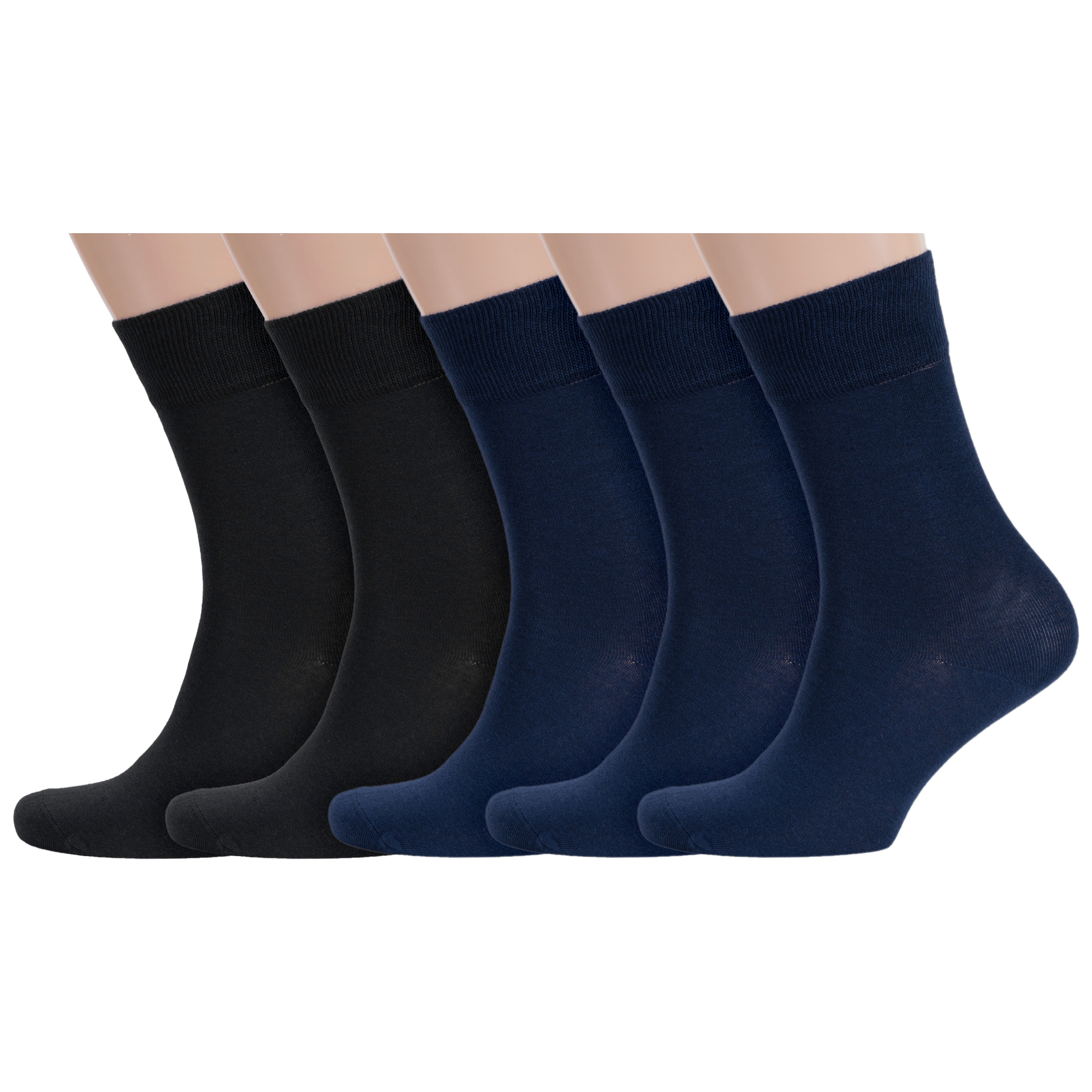 

Комплект носков мужских Rusocks 5-М-218 черных; синих 25, 5-М-218