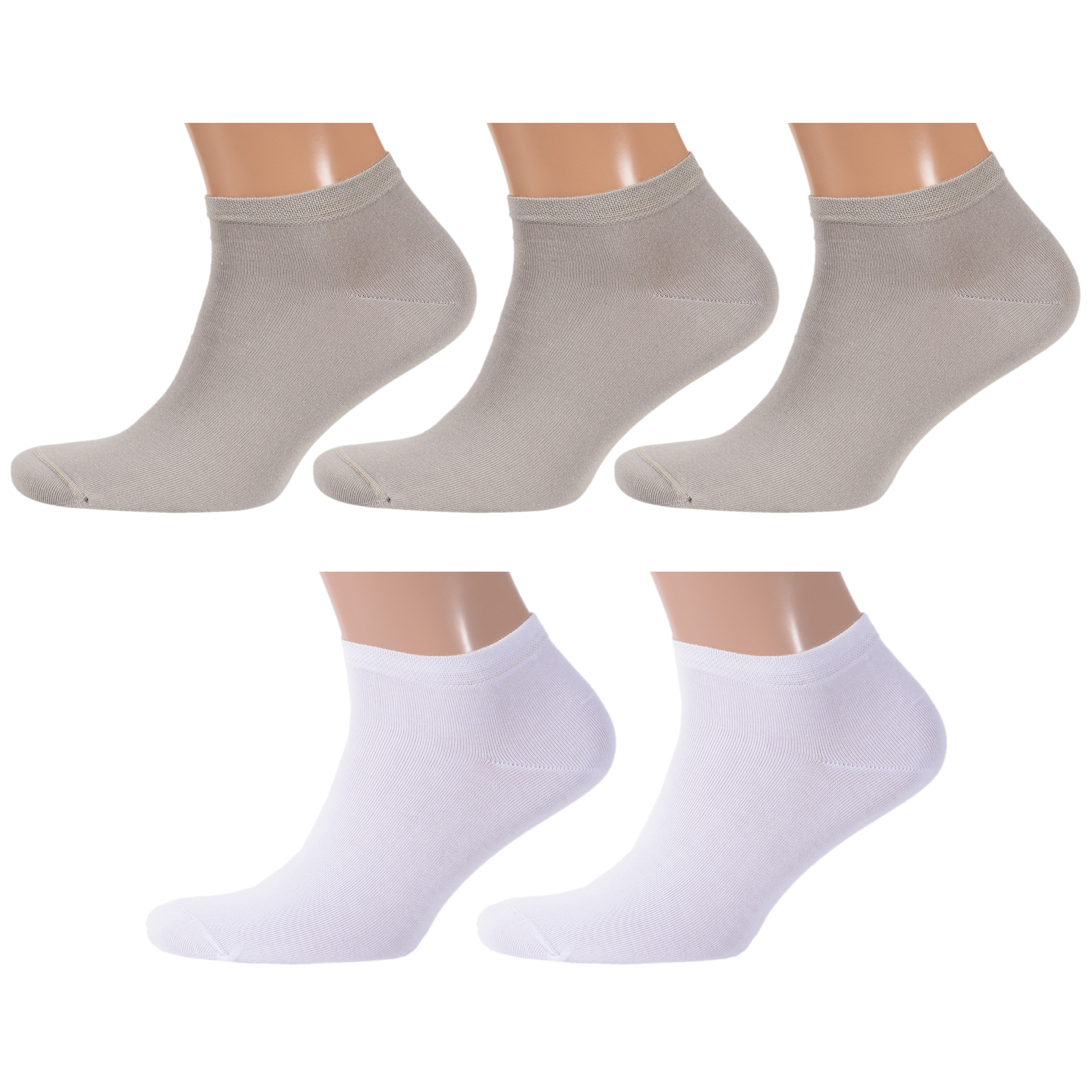 

Комплект носков мужских Rusocks 5-М-2212 бежевых; белых 27, 5-М-2212