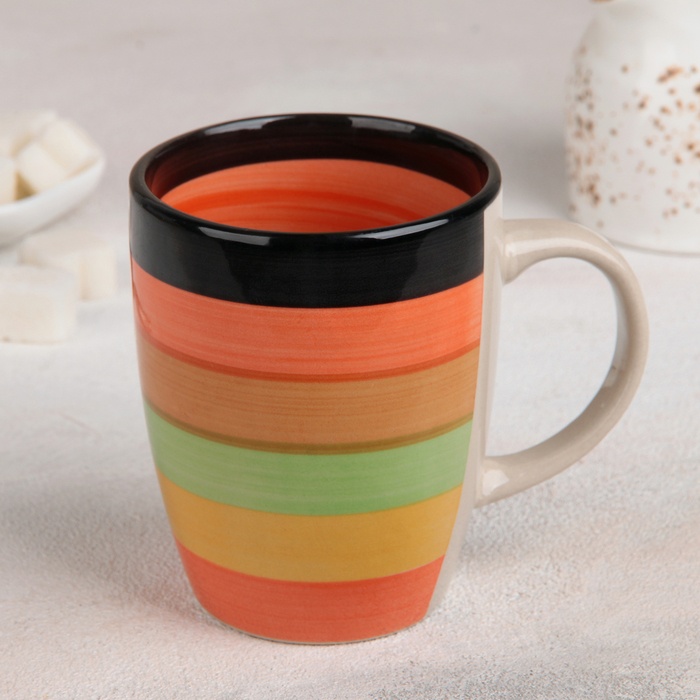 

Кружка керамическая Доляна «Индия», 300 мл, цвет оранжевый, "Индия", 300 мл