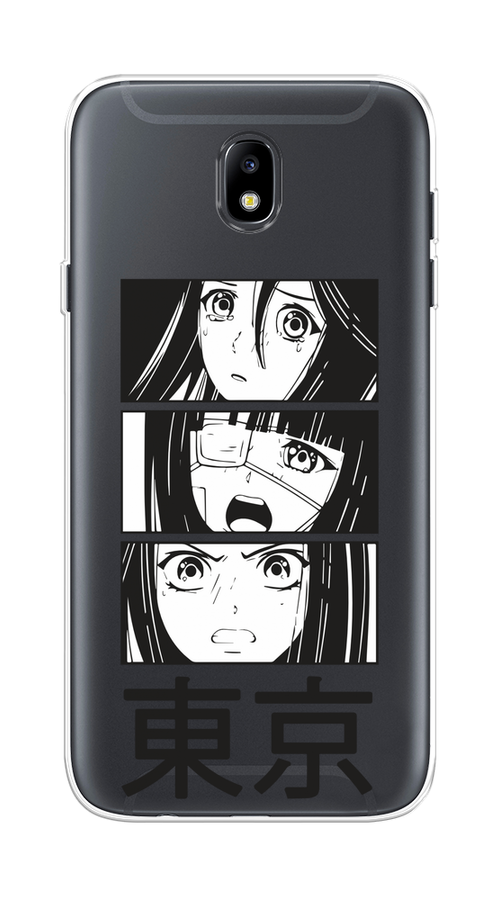 

Чехол на Samsung Galaxy J7 2017 "Tokyo girls", Белый;черный;прозрачный, 23150-1