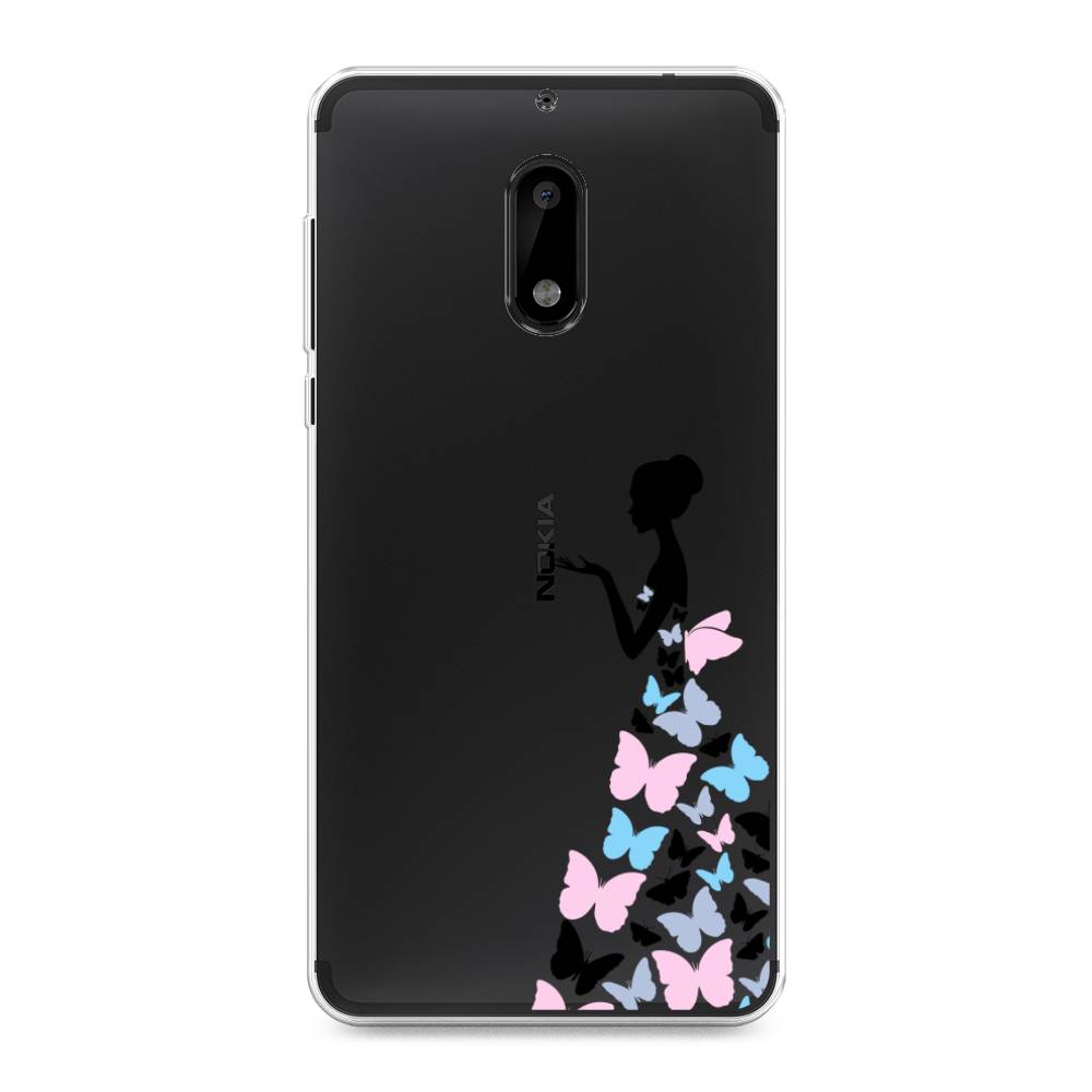 фото Чехол awog "платье из бабочек" для nokia 6