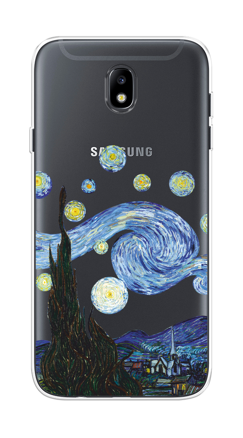 

Чехол на Samsung Galaxy J7 2017 "Ночь Ван Гога", Голубой;синий;черный, 23150-1