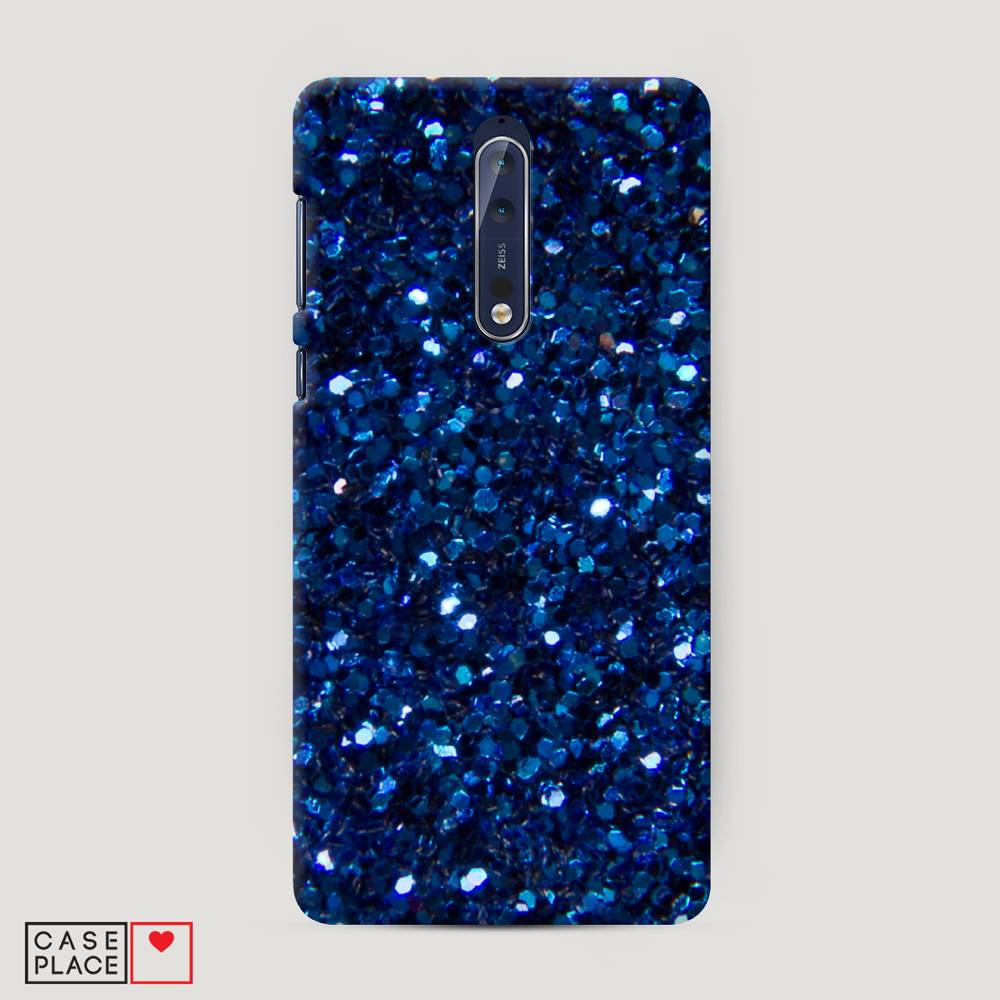 

Чехол Awog "Синие блестки рисунок" для Nokia 8