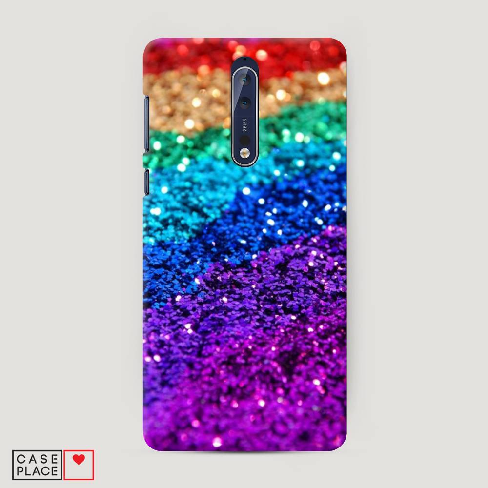

Чехол Awog "Блестящая радуга рисунок" для Nokia 8, 120620-2