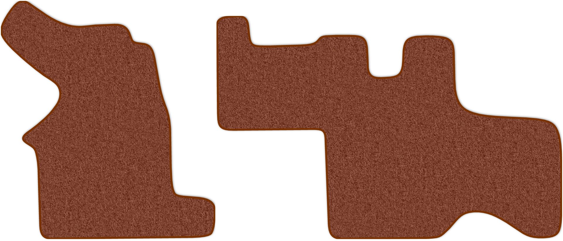фото Коврики в салон комфорт для volkswagen transporter 4 1990 - 2003, 2 шт. коричневый allmone