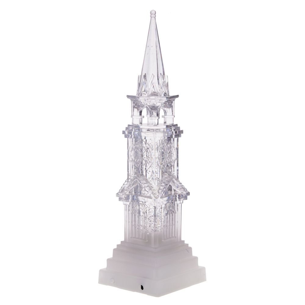 

Фигурка декоративная с подсветкой и эффектом вьюги Замок, L8,5 W8,5 H30 см (работает от 3х