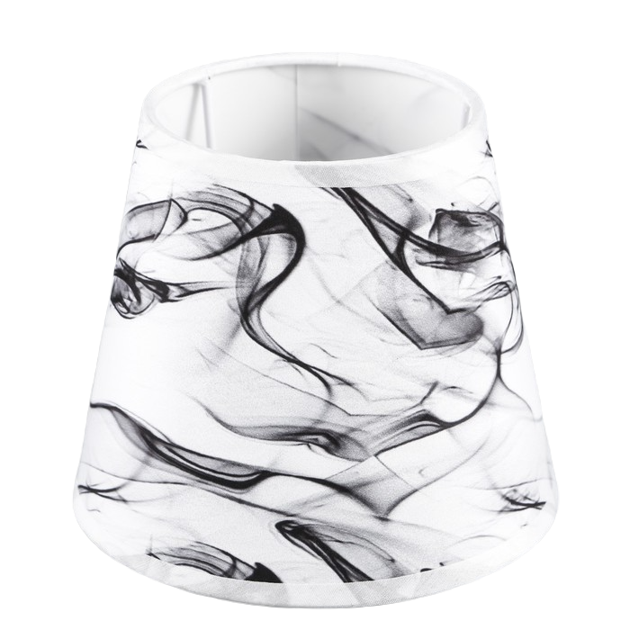 

Абажур Е27 бело-черный 15х15х13 см, Белый