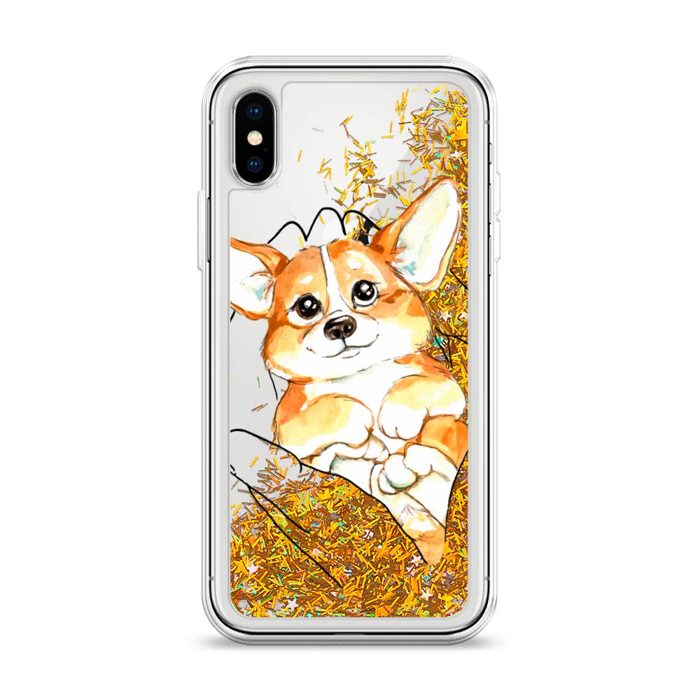 

Чехол Awog на Apple iPhone X (10) / Айфон X (10) "Корги в ладошках", 11090-1