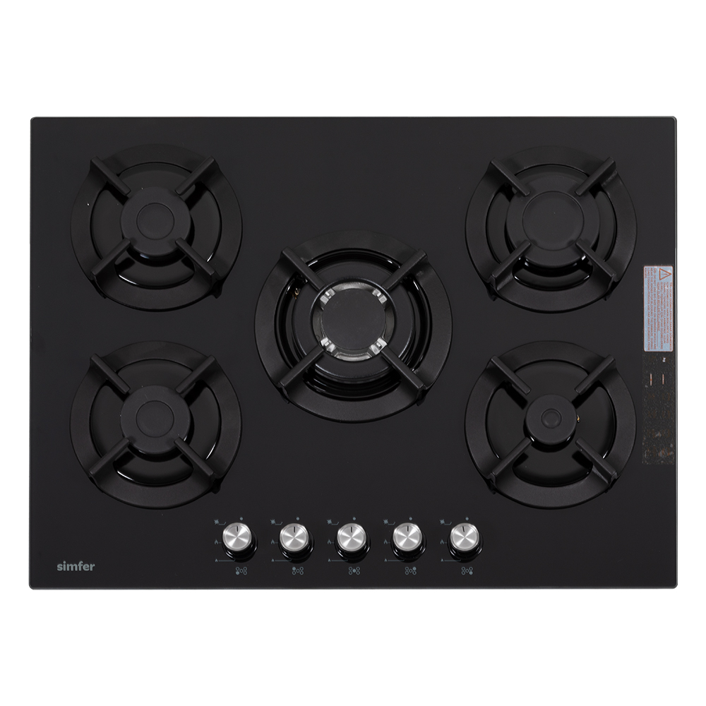 

Встраиваемая варочная панель газовая Simfer H70N51B522 black, H70N51B522