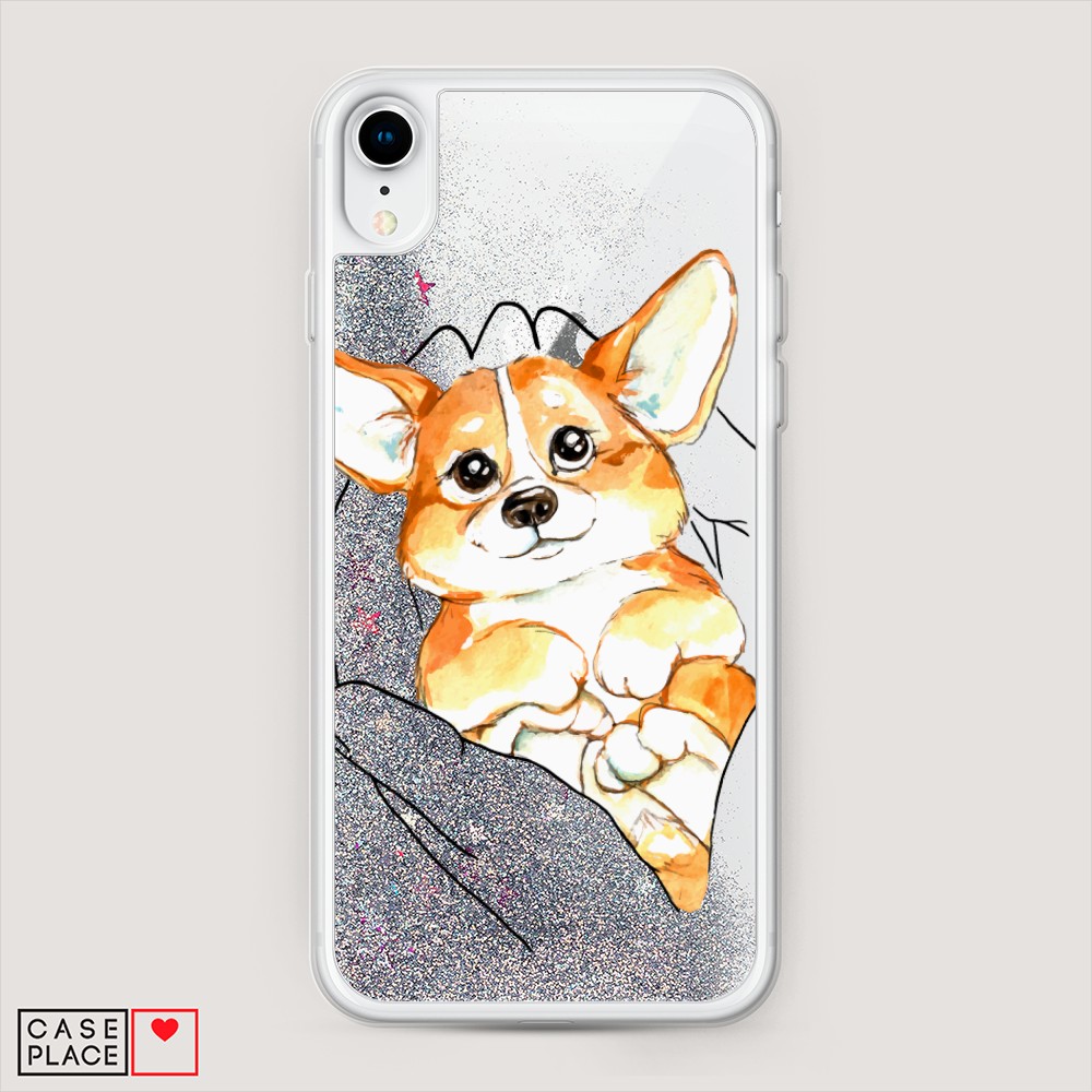 

Чехол Awog на Apple iPhone XR (10R) / Айфон XR (10R) "Корги в ладошках", Разноцветный, 12091-1