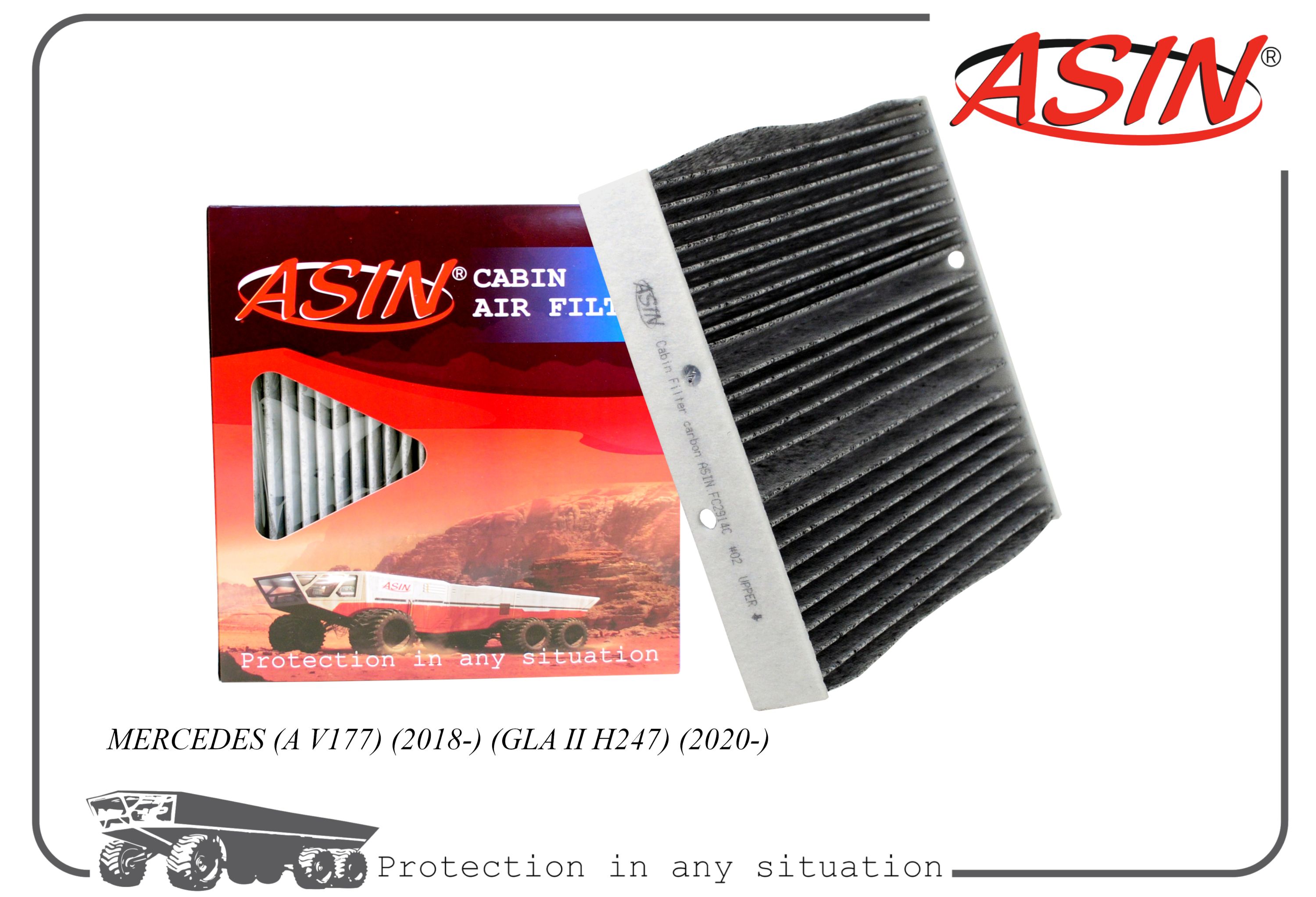 Фильтр салонный ASIN A2478300800/ASIN.FC2914C угольный для MERCEDES A V177 2018- GLA II H2
