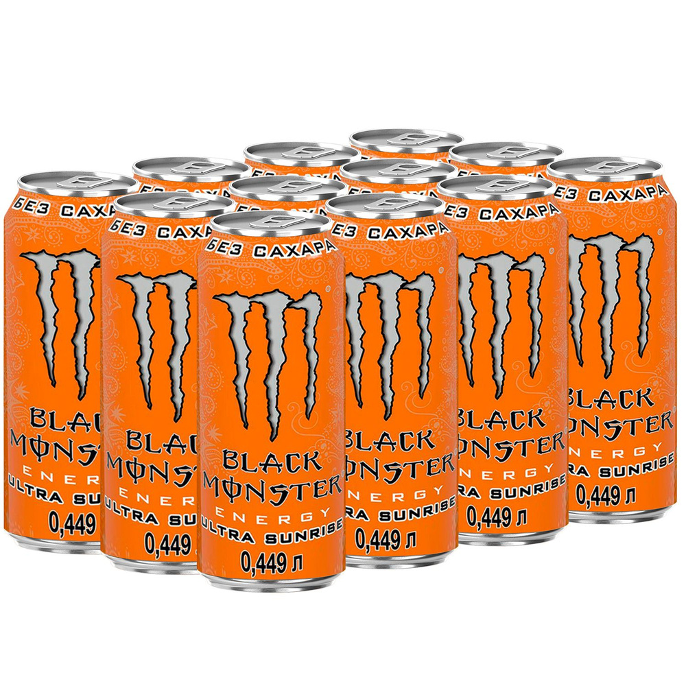 

Энергетический напиток Black Monster Ultra Sunrise, 0,449л х 12шт