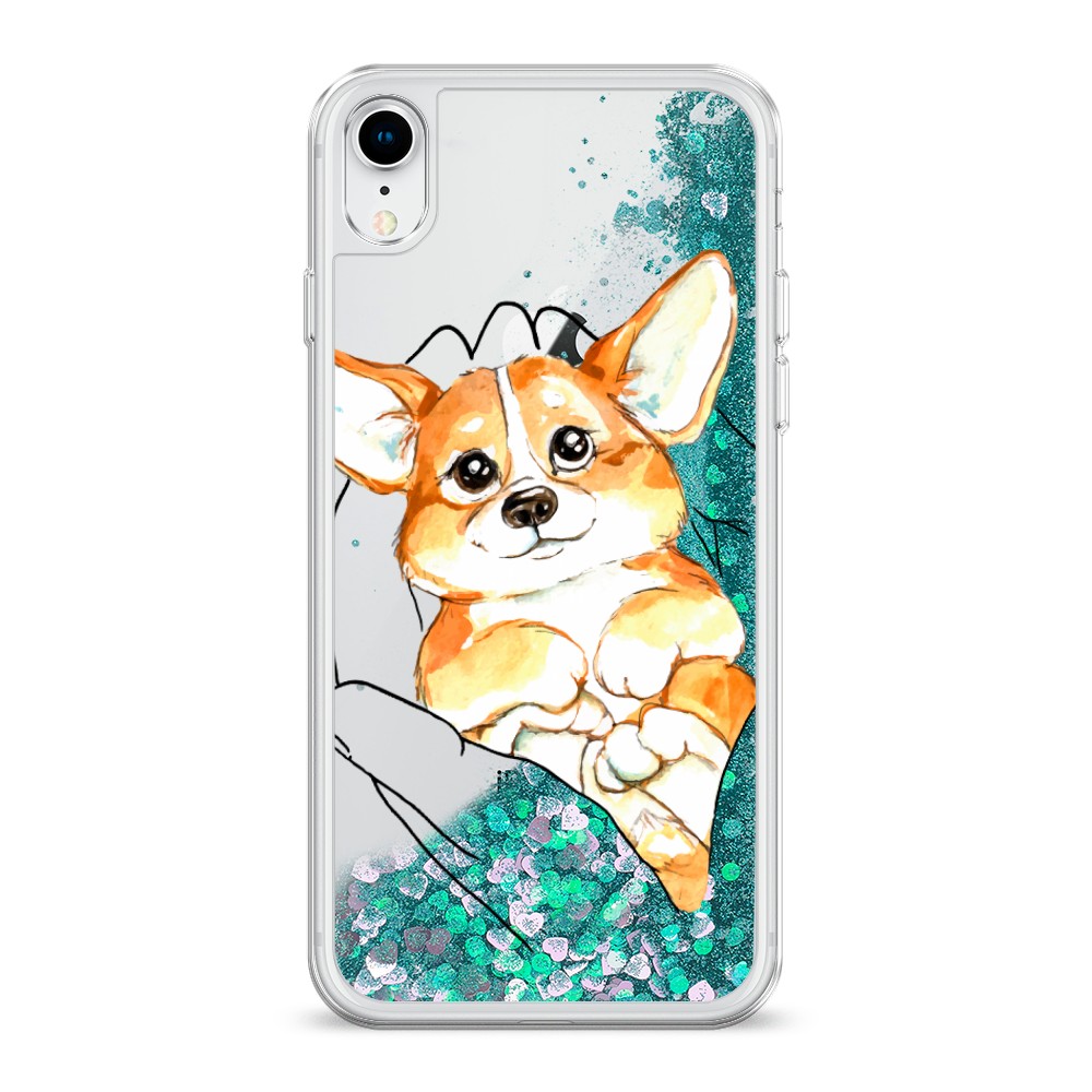 

Чехол Awog на Apple iPhone XR (10R) / Айфон XR (10R) "Корги в ладошках", Разноцветный, 12095-1