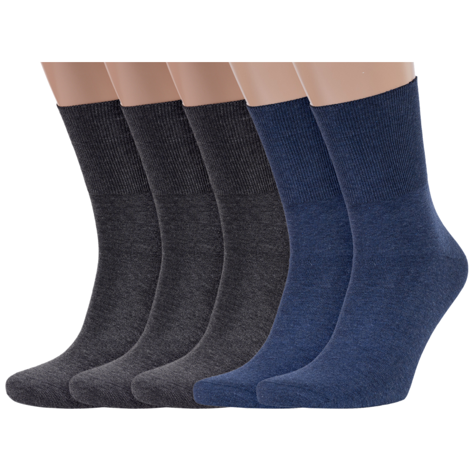 

Комплект носков мужских Rusocks 5-М-245 серых; синих 25-27, Серый;синий, 5-М-245