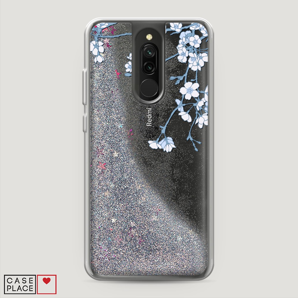 

Жидкий чехол с блестками "Цветочная фантазия 3" на Xiaomi Redmi 8, 37191-1