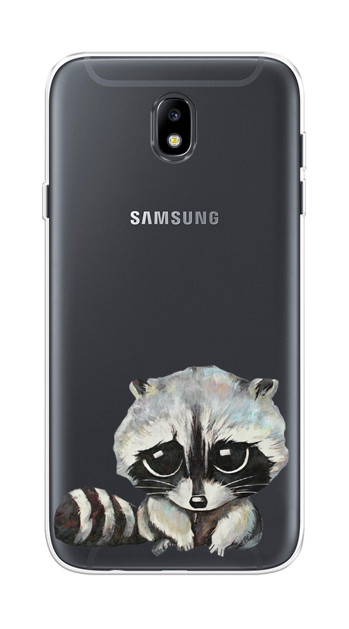 

Чехол на Samsung Galaxy J7 2017 "Большеглазый енот", Серый;черный;прозрачный, 23150-1