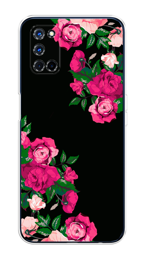 

Чехол на Oppo A52/A72 "Розы фуксия", Черный;розовый;зеленый, 253150-1