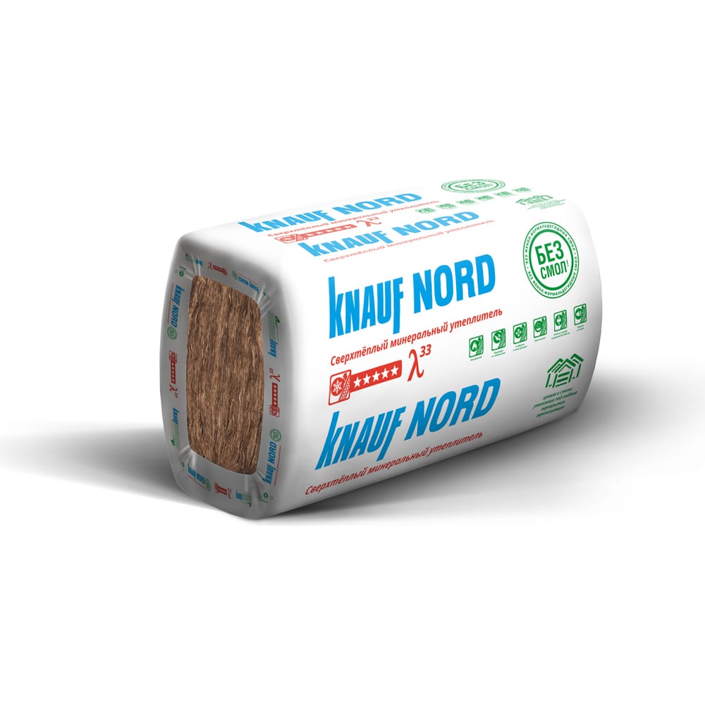 Утеплитель KNAUF NORD (50x600x1230 мм; 12 плит в упаковке) 728445