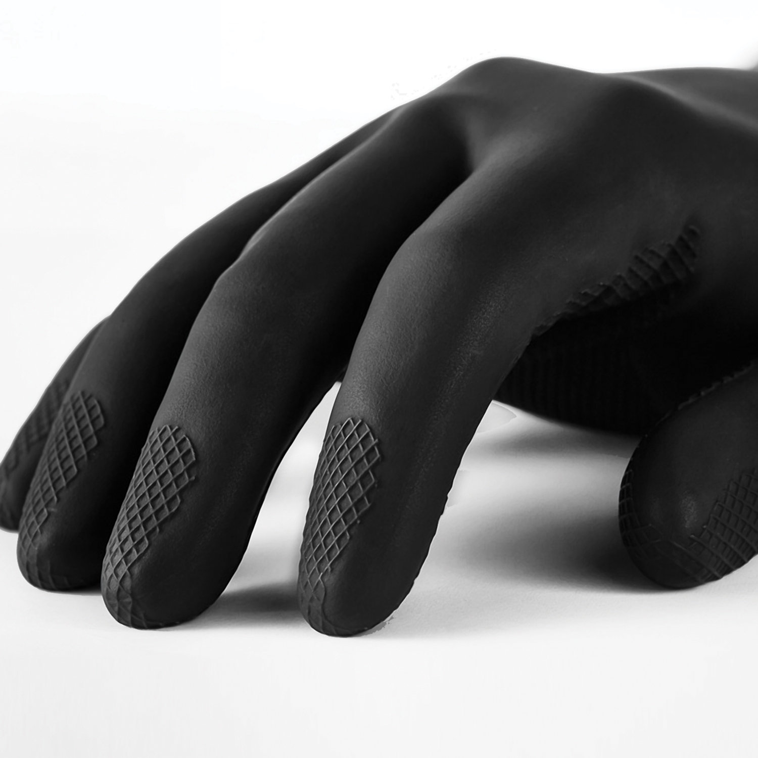 фото Перчатки латексные manipula кщс-1, двухслойные, размер 8 (m), черные, l-u-03/cg-942