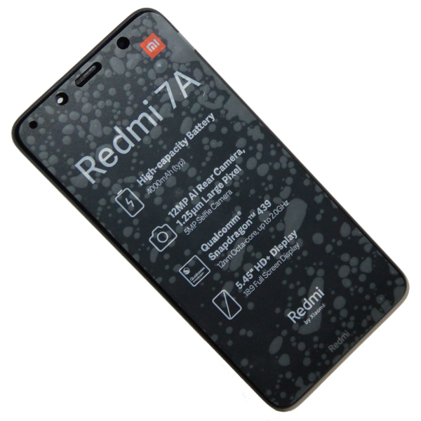 Дисплей для Xiaomi Redmi 7A модуль в сборе с тачскрином <черный> (OEM)