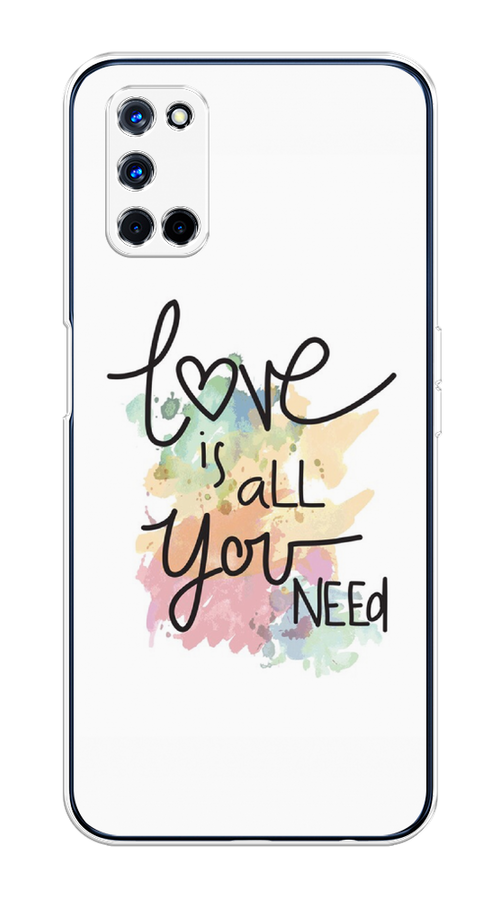 

Чехол на Oppo A52/A72 "Love is all you need", Белый;черный;зеленый, 253150-1