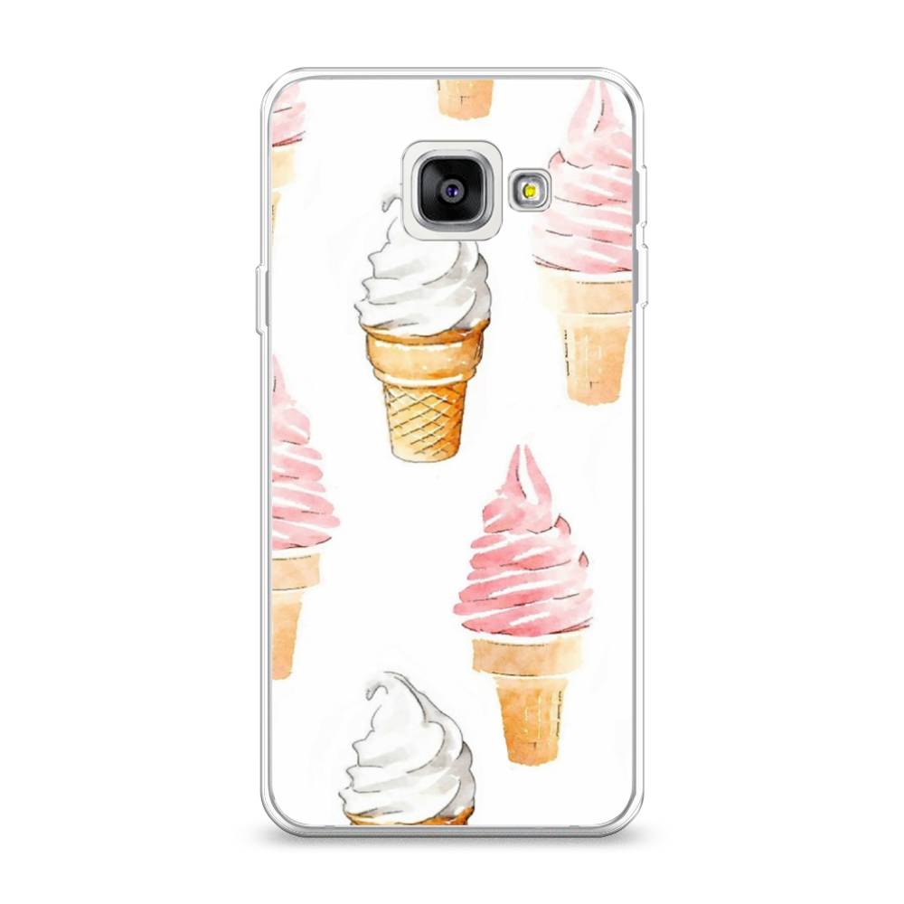 

Чехол Awog на Samsung Galaxy A3 2016 / Самсунг A3 2016 "Нарисованное мороженое", Белый;розовый, 20250-10