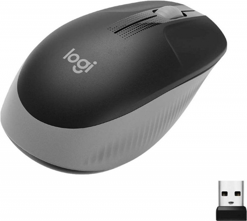 фото Беспроводная мышь logitech m191 серый, черный (910-005922)