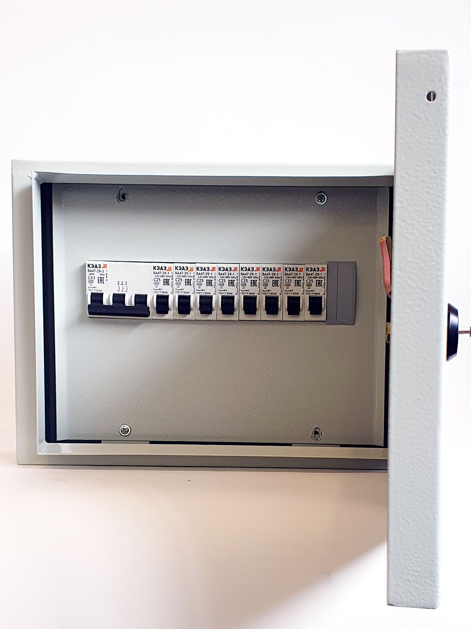 Электрический щиток КЭАЗ в сборе НКУ 63А-ЩРН-12-IP54 (м20)