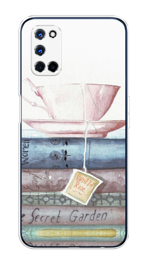 

Чехол на Oppo A52/A72 "Книжное чаепитие", Желтый;розовый;белый, 253150-1